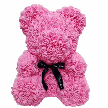 Artificial Foam Rose Panda Bear