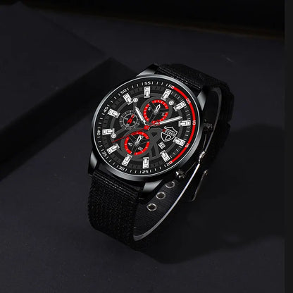 Men's Minimal Quartz Watch Necklace and Bracelet Set