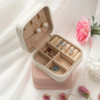 Personalized Name Jewelry Storage Box with Floral Design