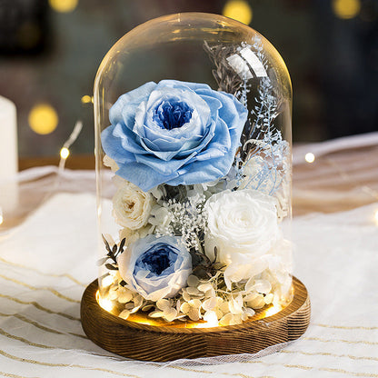 Eternal Rose Glass Dome Light Decor