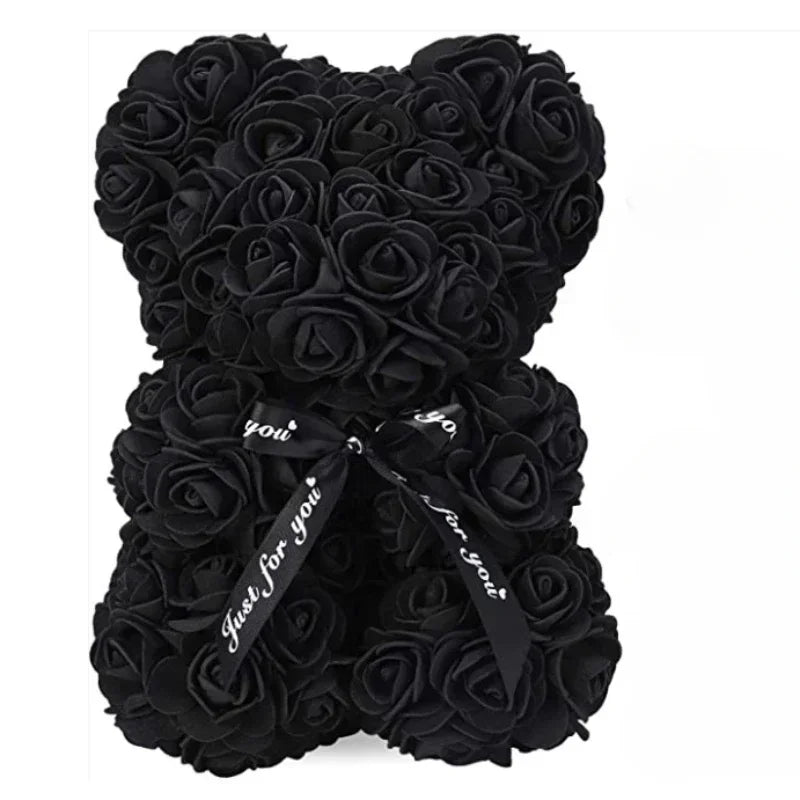 Eternal Rose Teddy Bear Artificial Flower Gift for Special Occasions