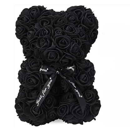 Eternal Rose Teddy Bear Artificial Flower Gift for Special Occasions