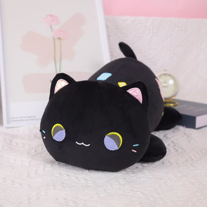 Kawaii Plush Cartoon Cat Doll - Soft, Cuddly Kitten Pillow Toy