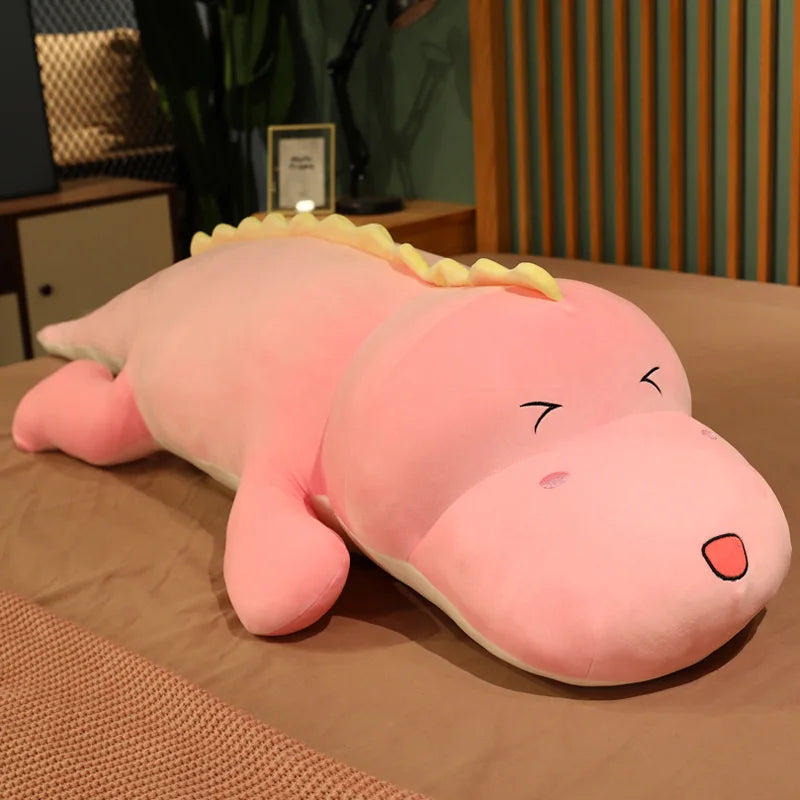 Big 80CM Cute Dinosaur Plush Toy - Soft Cartoon Pillow for Kids & Gifts