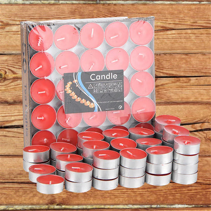 Handmade Soy Tea Light Candles 4-Pack for Romantic Dinner