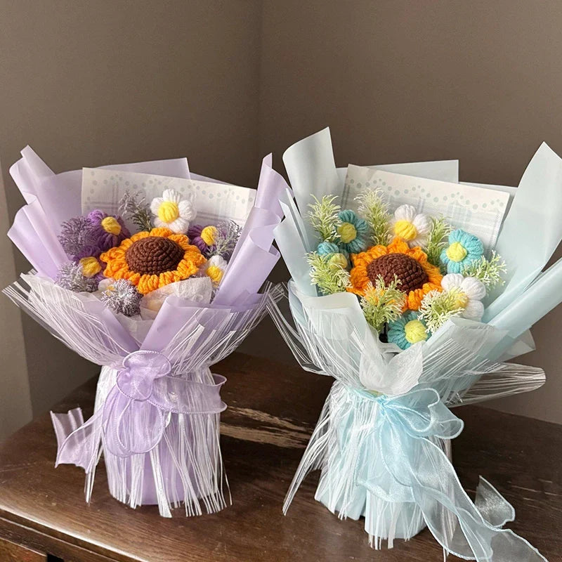 Eternal Crochet Flower Bouquet for Graduation, Birthday, and Valentine's Gifts