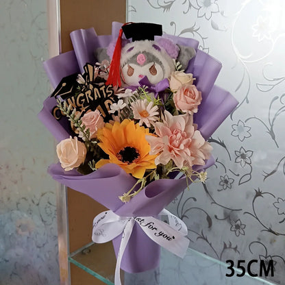 Kuromi Plush Flower Bouquet Soft Toy Gift for Girls