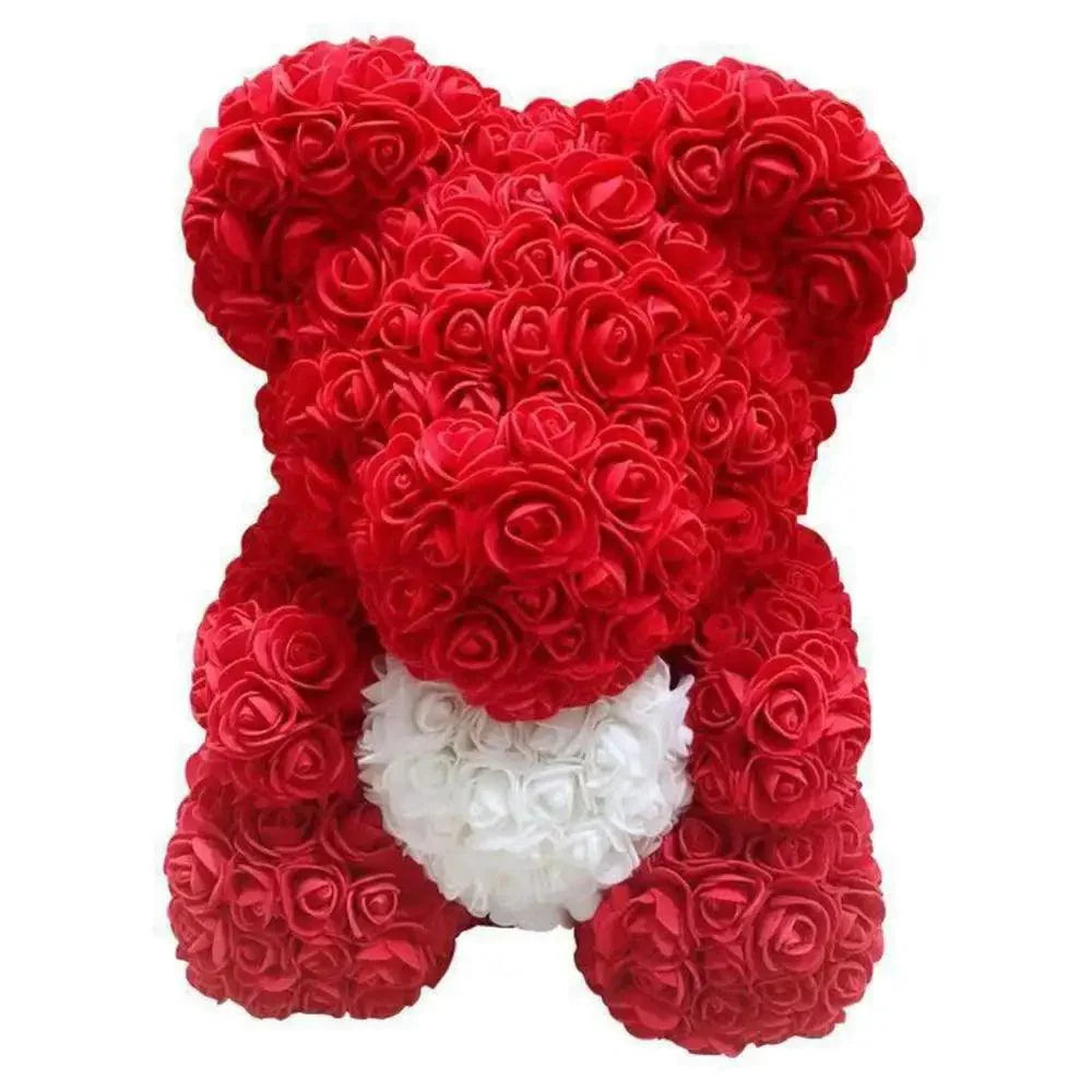 Artificial Foam Rose Panda Bear
