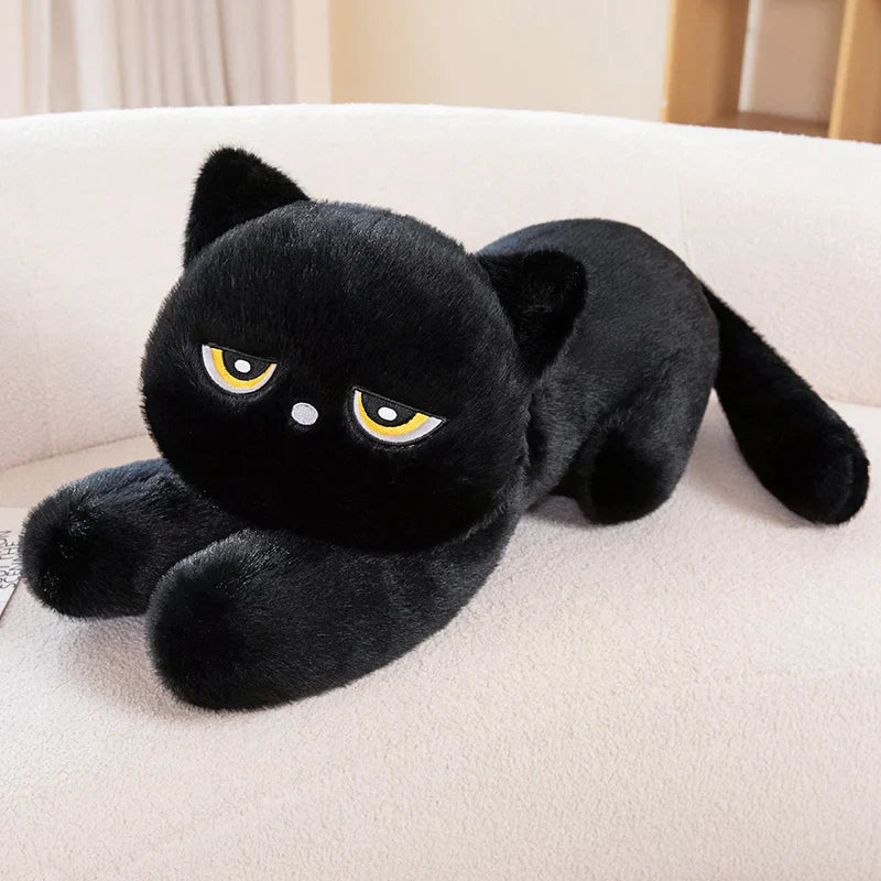 Sleeping Black Cat Plush