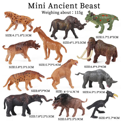 Montessori Miniature Lion Shark Horse Dinosaur Animals Model Set Action Figures