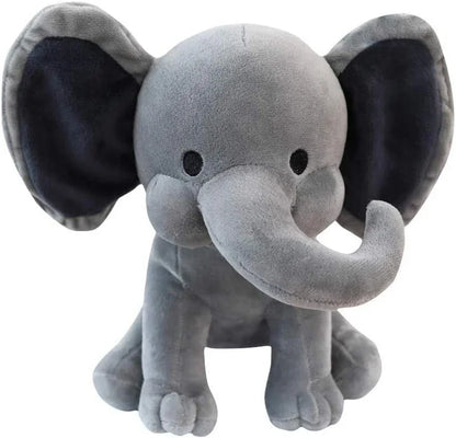 Gray Elephant Plush - 25cm Soft Stuffed Toy for Kids and Nursery Decor