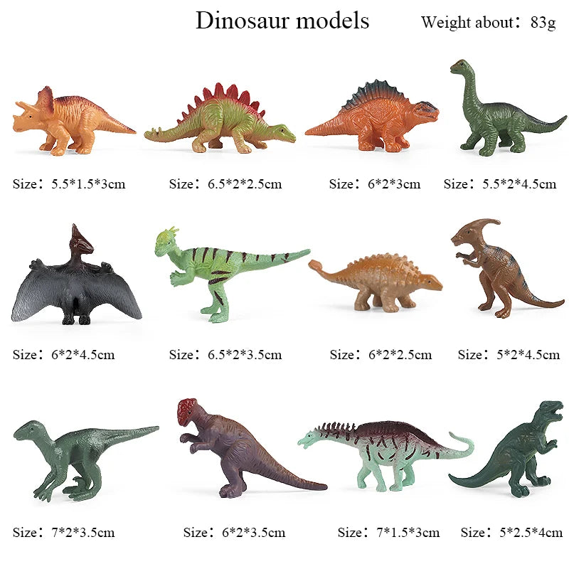 Montessori Miniature Lion Shark Horse Dinosaur Animals Model Set Action Figures