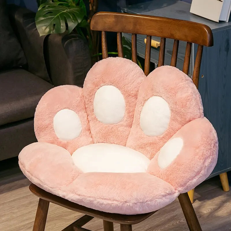 Cat Paw Plush Floor Cushion Soft Large Seat Pillow