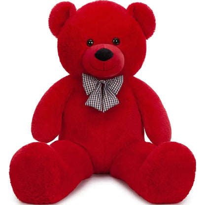 47-Inch Giant Red Teddy Bear Plush Toy Soft and Fluffy Stuffed Animal for Gifts