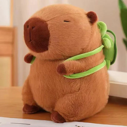 Cute 21cm Capybara Plush Toy - Fluffy Beach Style Stuffed Animal Gift