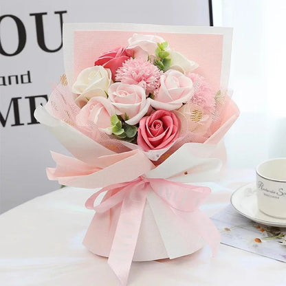 Pink Soap Rose Preserved Bouquet