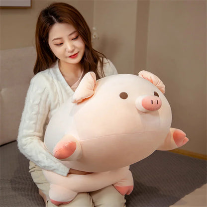 Kawaii Pink Pig Plush Toy - Soft Cushion for Cozy Decor & Gifts