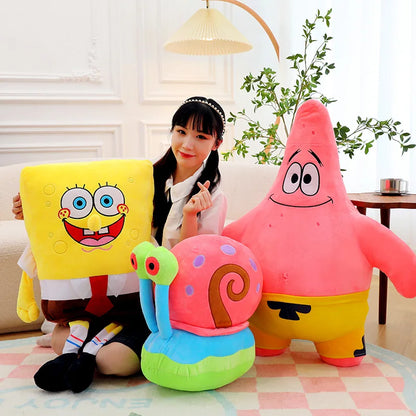 Big Size Cute SpongeBob & Patrick Star Plush Toy - Soft Hug Pillow Gift
