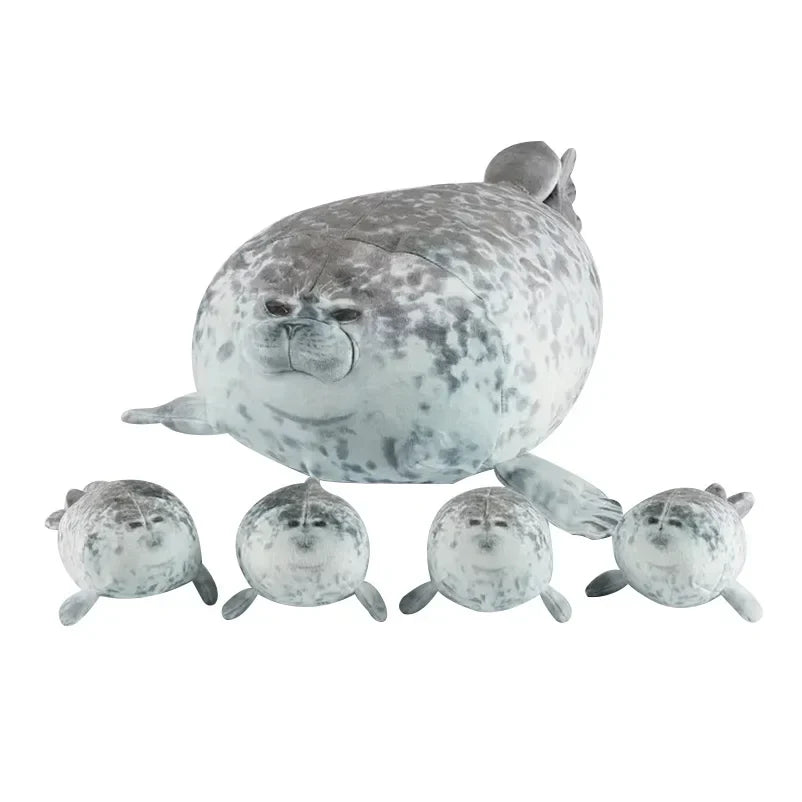 Seal Family Plush Set with Zipper Pouch 40cm