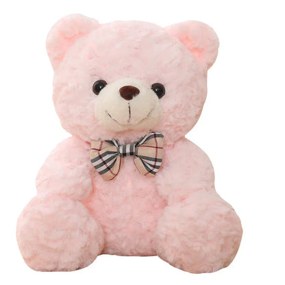 Kawaii Teddy Bear Plush Toy with Bow 25/35cm Soft Stuffed Animal for Gift