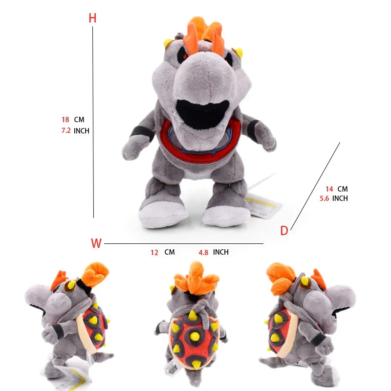 Super Mario Bros Plush Toys - Adorable Bowser Jr, Meowser & Lemmy Dolls