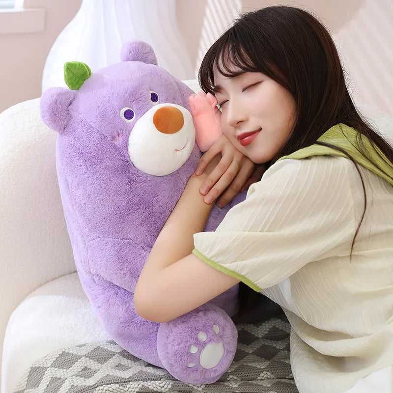 Kawaii Fat Bear Plush Toy Teddy Bear with Rose
