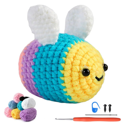 Animal DIY Crochet Kit: Easy Plush Doll with Quality Yarn & Needles