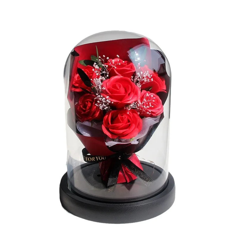 Eternal Rose Starry Glass Dome Decor