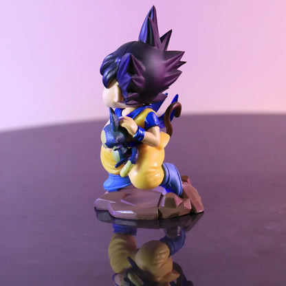 Anime Dragon Ball Q Version Figures Childhood Goku Holding Poole PVC 10cm Collection