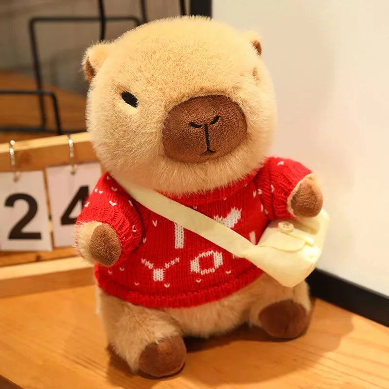 Cute Capybara Plush Toy - Cozy Sweater Doll for Kids & Home Decor