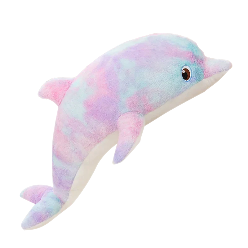 50cm Colorful Dolphin Plush Throw Pillow Soft Stuffed Toy