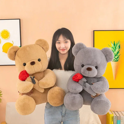 Valentine's Day Plush Teddy Bear - Adorable 25-55CM Gift for Girls