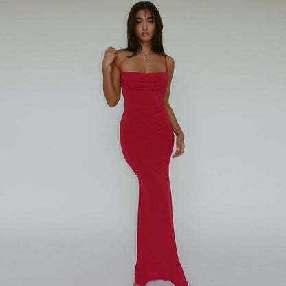 Strappy Backless Bodycon Maxi Dress