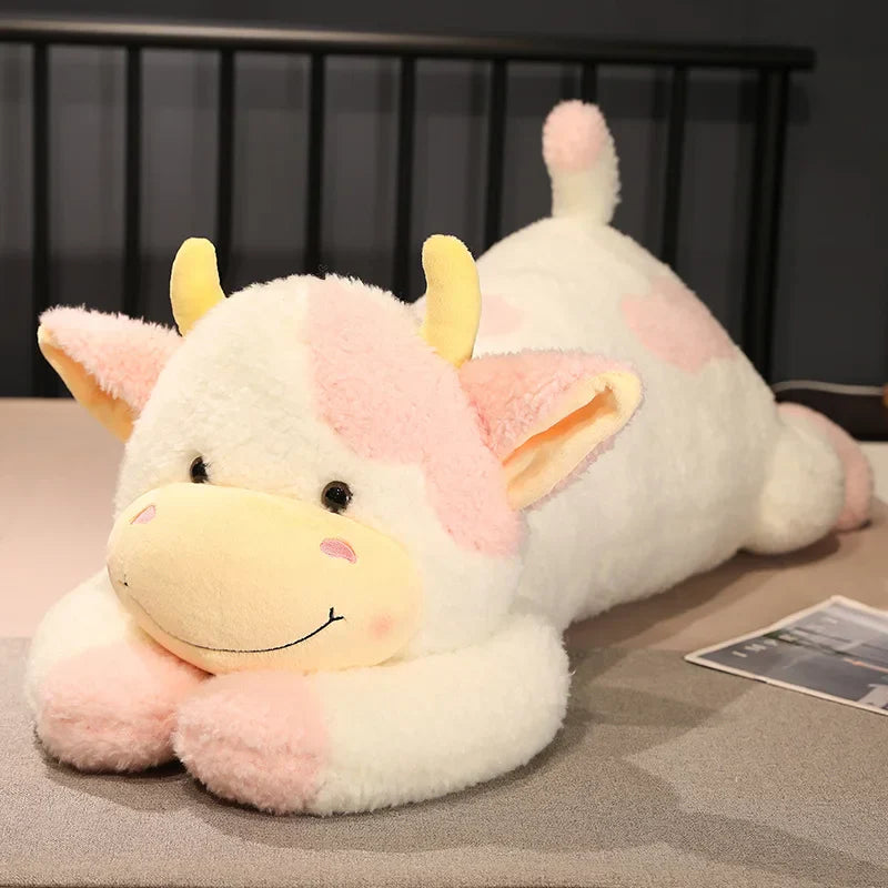 Giant Colorful Highland Cow Plush Toy - Jumbo Soft Body Pillow for Kids