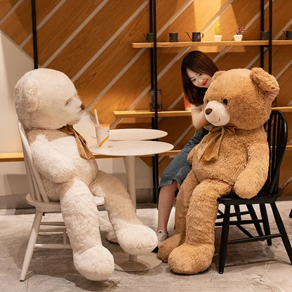 Giant American Bear Plush Toy Soft Stuffed Animal for Kids and Adults