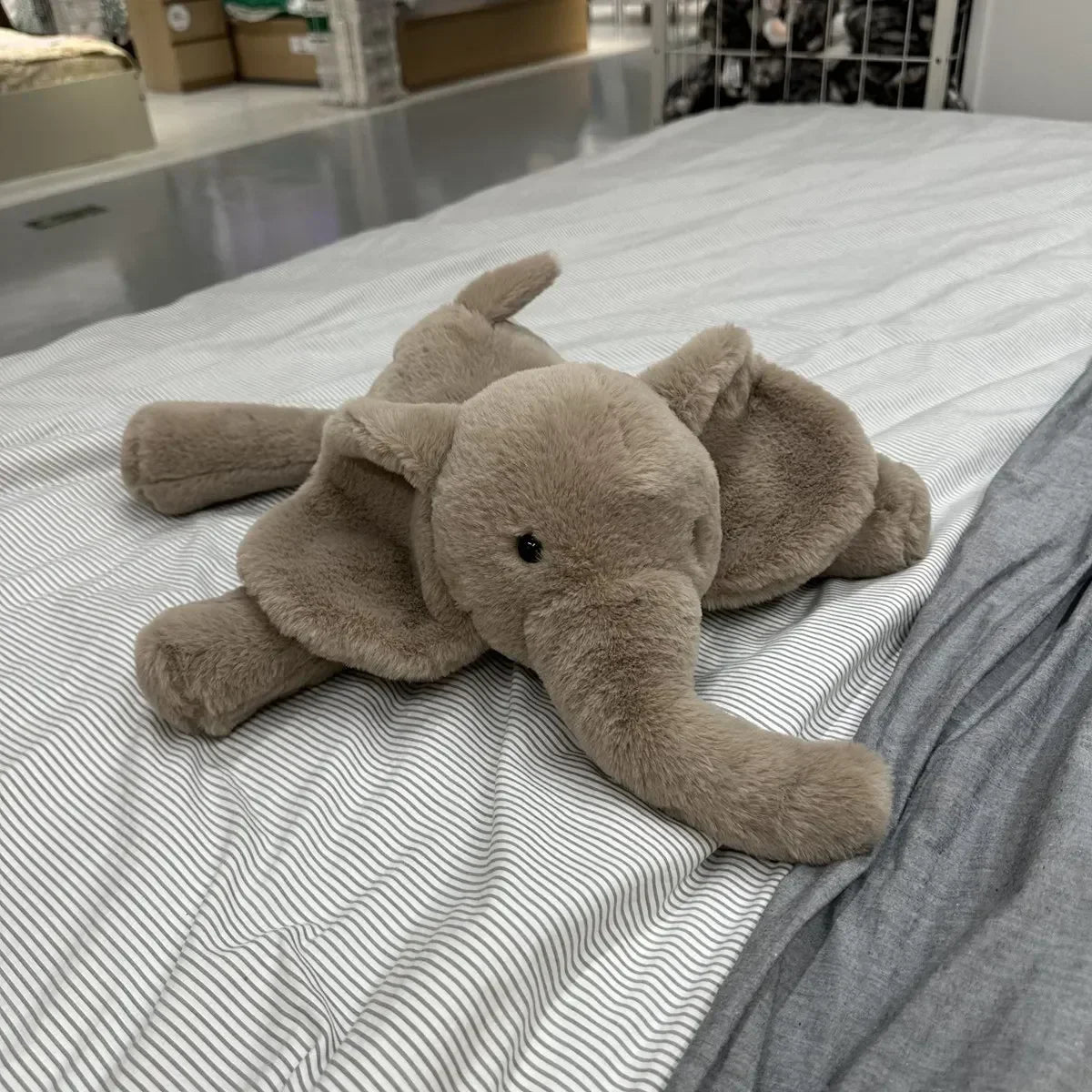 Ultra Soft Grey Elephant Plush with Flappy Ears