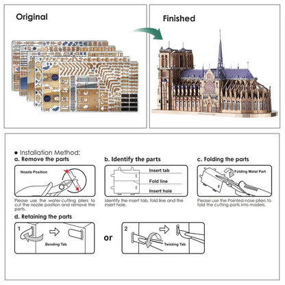Notre Dame Cathedral Paris DIY Model Building Kits