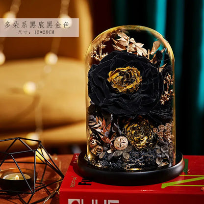 Eternal Rose Glass Dome Light Decor