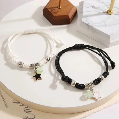 Luminous Star Matching Charm Bracelets Set of 2