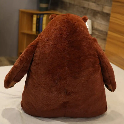 Soft Brown Teddy Bear Plush Pillow 40cm