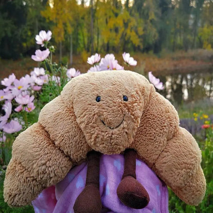 Cute Croissant Plush Pillow - Soft Food Toy for Kids & Gifts