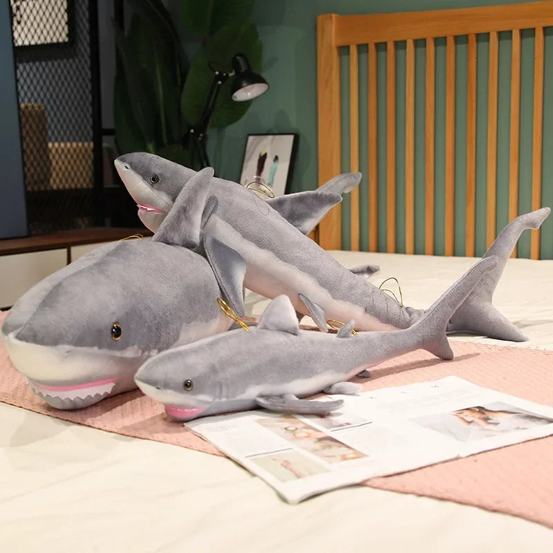 Great White Shark Plush Toy - Soft, Cuddly Pillow for Ultimate Comfort!