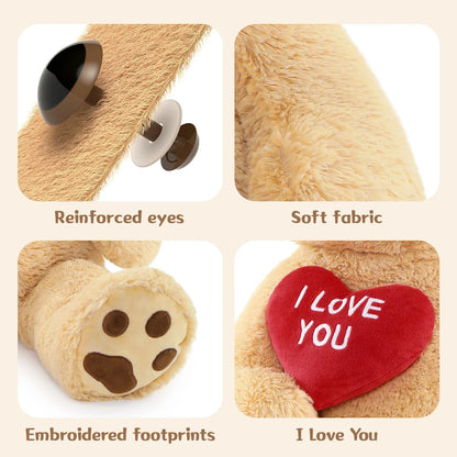 Giant Teddy Bear Plush with I Love You Heart - Soft Stuffed Bear for Kids and Valentine's Gift