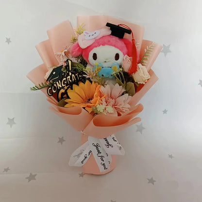 Anime Kuromi Hello Kitty Plush Doll Kawaii Bouquet Toy