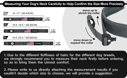 AirTag Dog Collar with Handle, Tactical Dog Collar for Large Medium Dogs