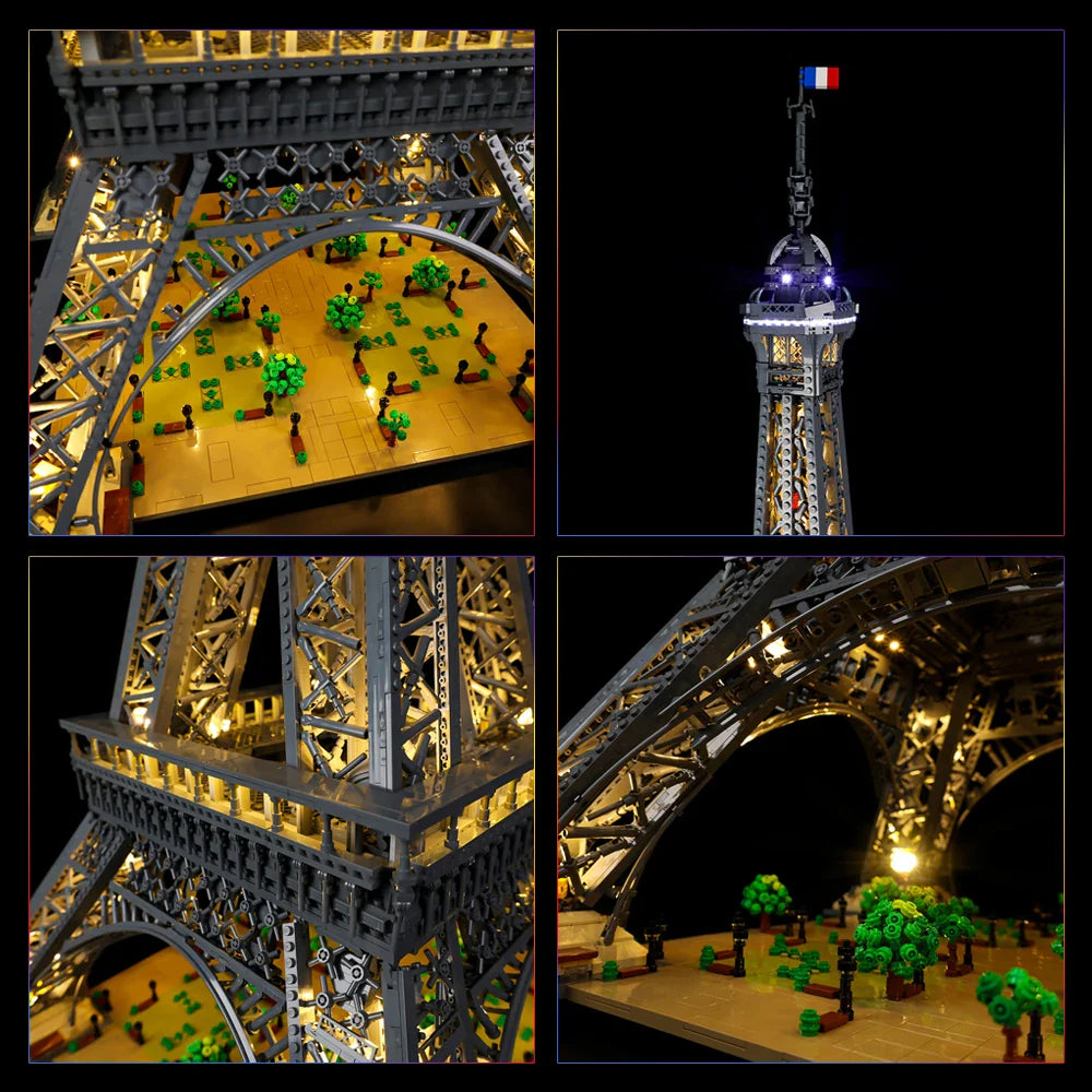 Led Light Kit For Eiffel Tower PARIS World Famous Architecture Building Blocks
