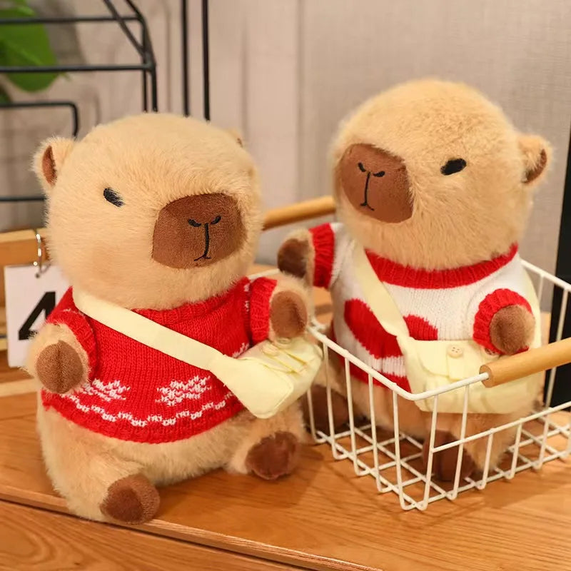 Cute Capybara Plush Toy - Cozy Sweater Doll for Kids & Home Decor