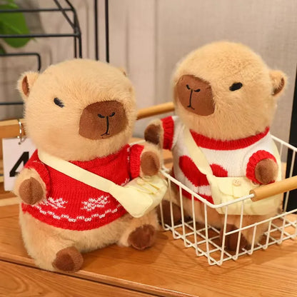 Cute Capybara Plush Toy - Cozy Sweater Doll for Kids & Home Decor