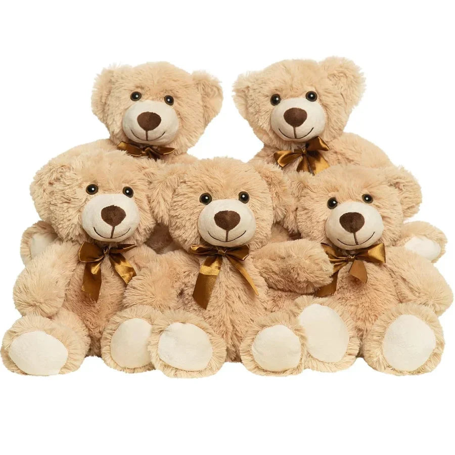 5pcs Plush Bear Toys Soft Stuffed Animals Gift Set