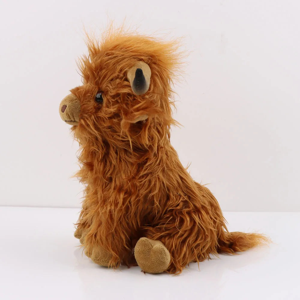 Highland Cow Plush Toy - Soft, Lifelike Stuffed Animal for Kids